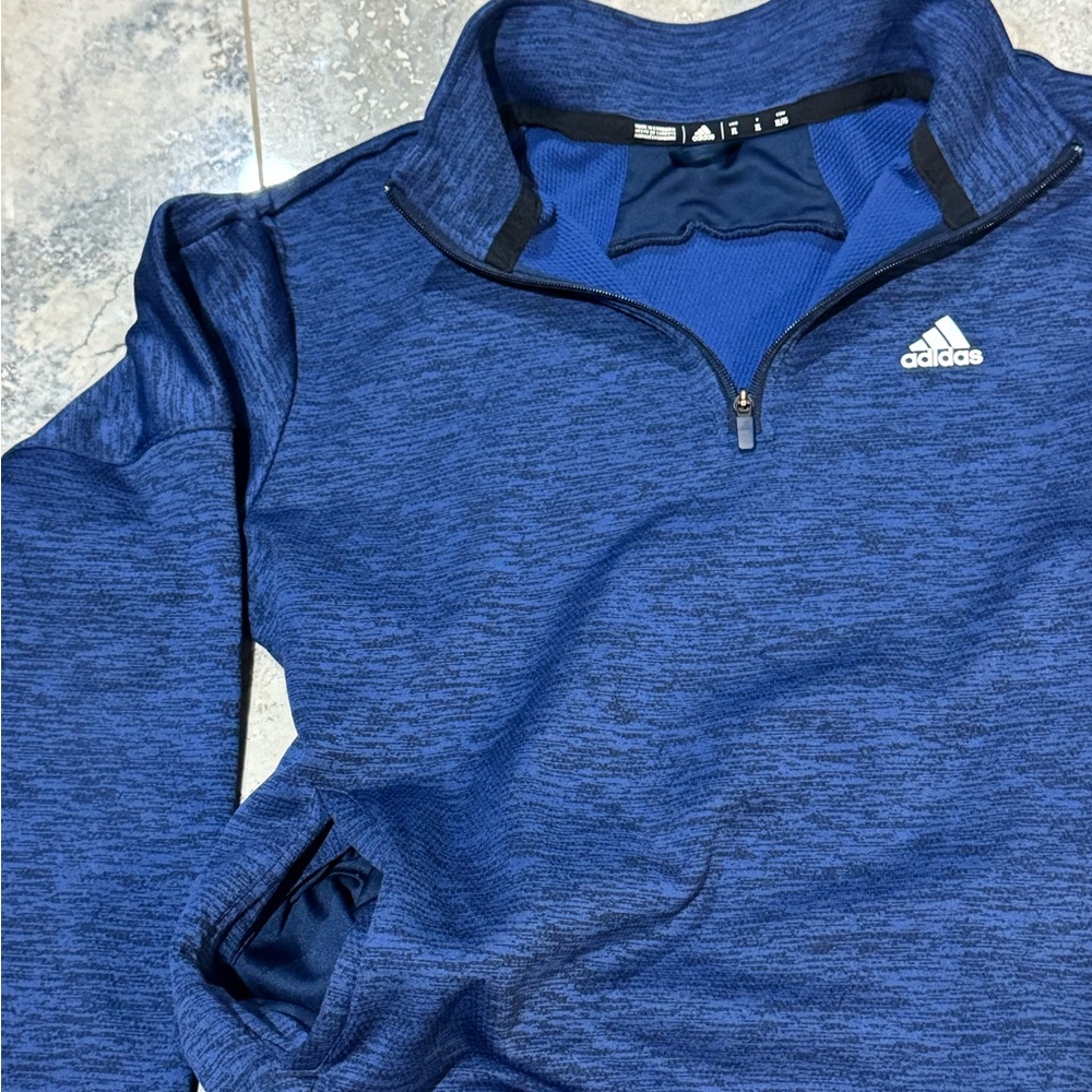 Adidas Navy Blue Performance Pullover - image 2